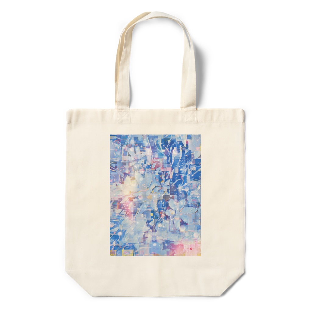 a-675 華 デジタル・ブルー Elegant digital blue トートバッグ ☆応援企画商品☆