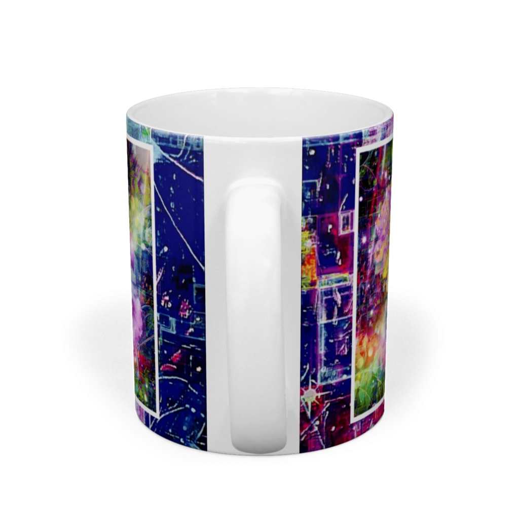 a-677 華 枯れた花の対比 Glossy. Contrast of dead flowers マグカップ ☆応援企画商品☆