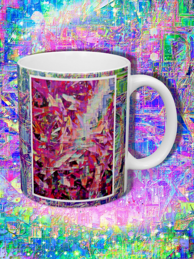 a-685 華 差し込むクリスタルな光 Glossy. Crystal light to shine マグカップ ☆応援企画商品☆