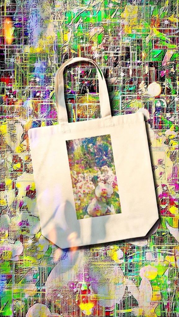 a-688 華 蘭ノ乱 Glossy.  Orchid turbulence トートバッグ ☆応援企画商品☆