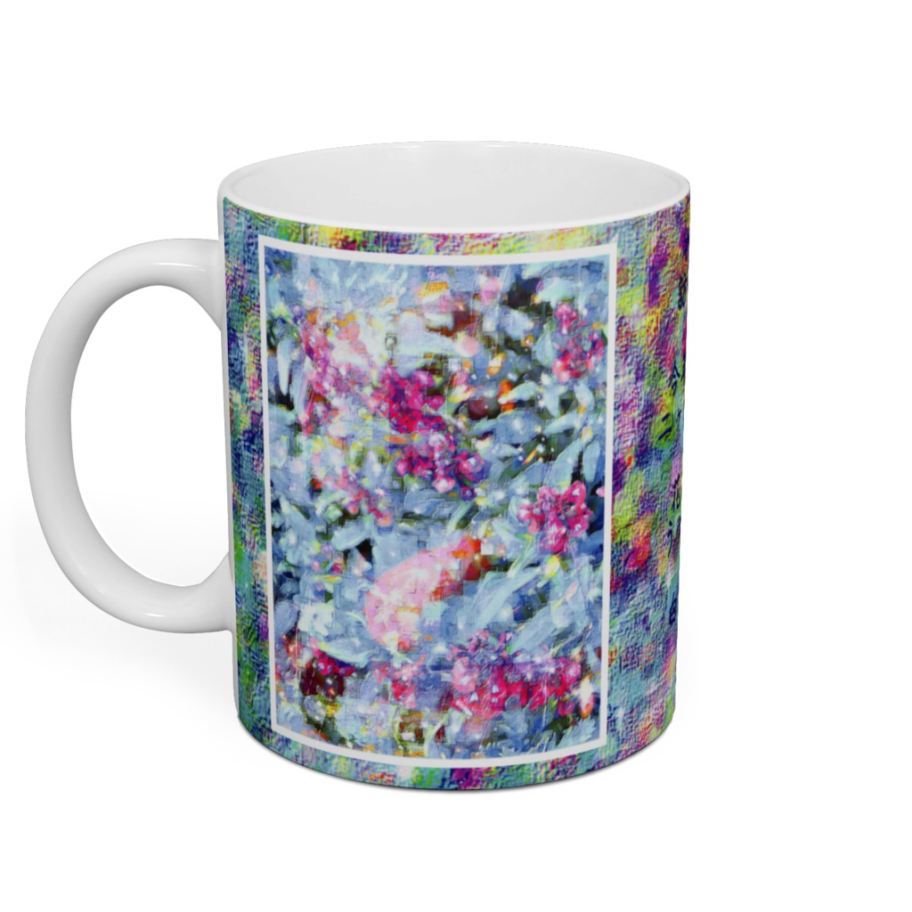 a-689 華 霜付く花 Glossy. Frosted flowers マグカップ ☆応援企画商品☆