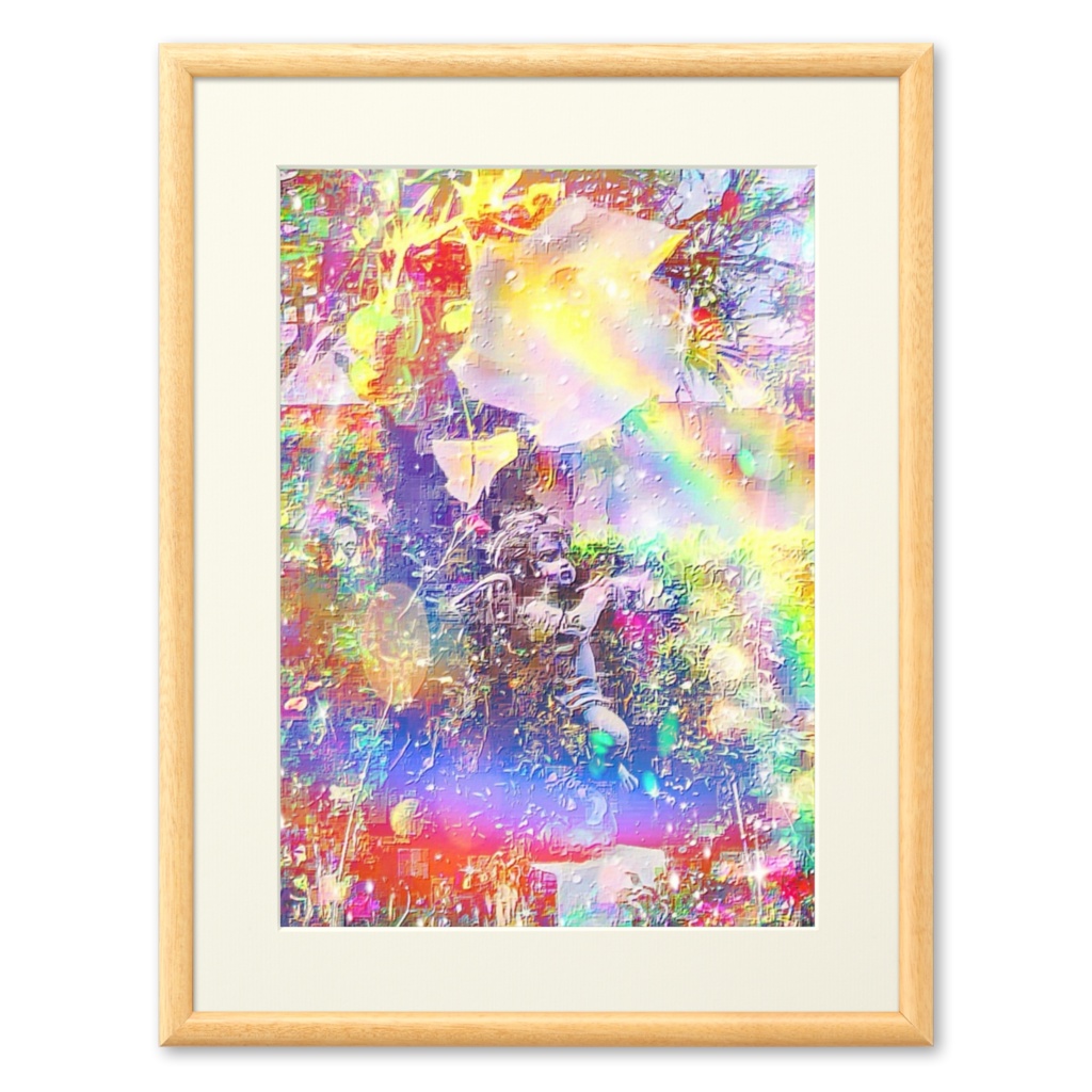 a-690 華 虹 天使の見先 Glossy. Rainbow. Angel's destination プリモアート(複製画) ☆応援企画商品☆