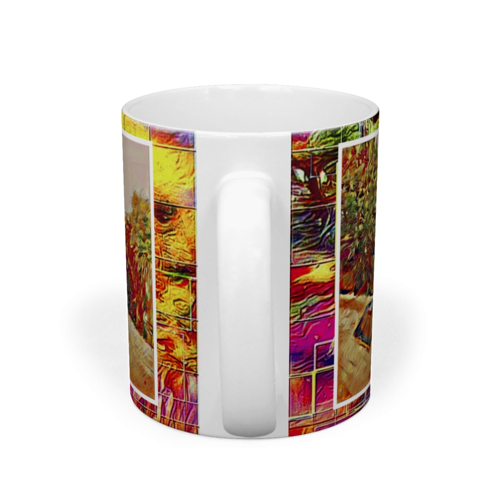 a-701 街 橋の袂 深秋 The City. Mid-autumn on the bridge マグカップ ☆応援企画商品☆