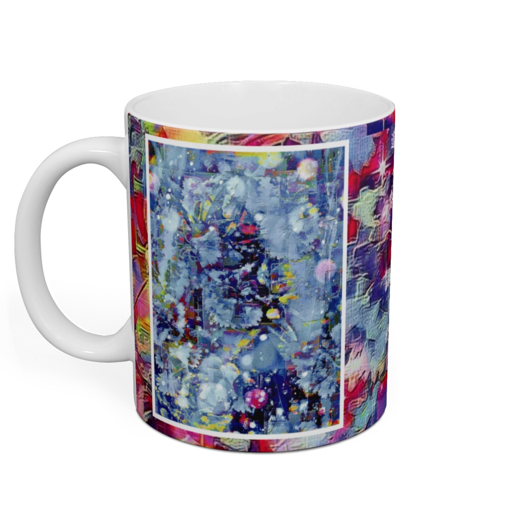 a-705 華 蒼き道の花園 Glossy. Blue road garden マグカップ ☆応援企画商品☆