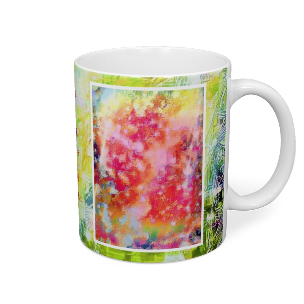 a-707 華 紅い花の出現 Glossy. Appearance of red flowers でマグカップ ☆応援企画商品☆