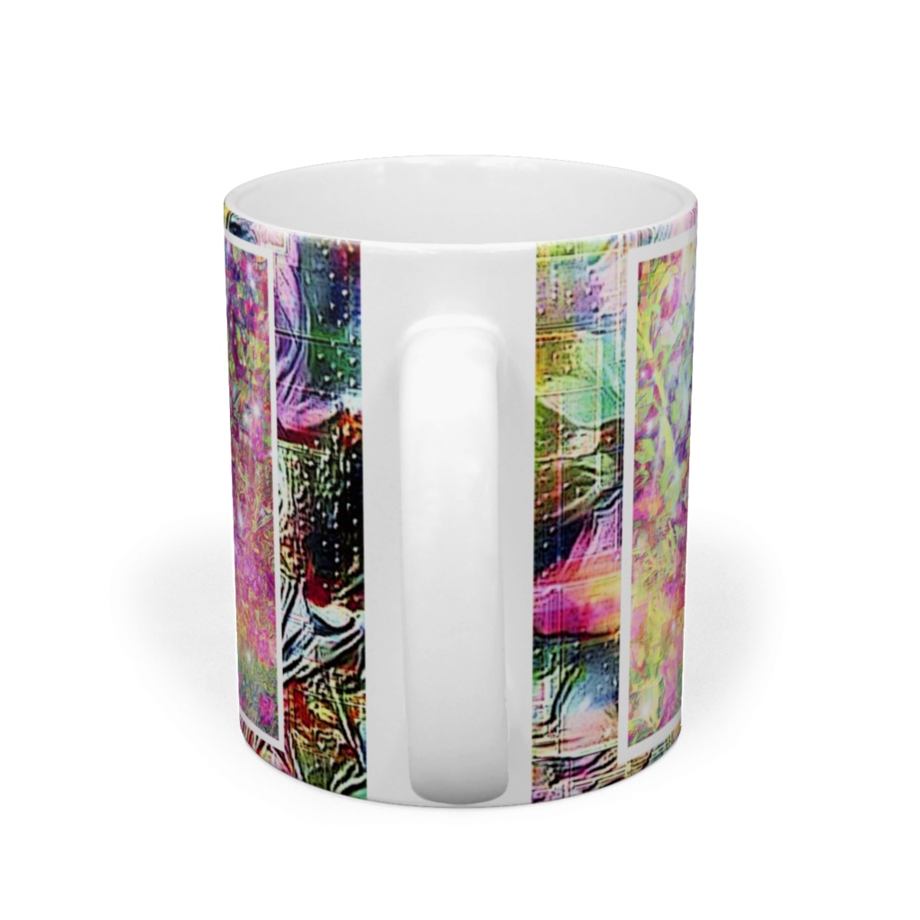 a-719 華 VR杜 埋れるピンクローズ Glossy. VR Forest Buried Pink Rose マグカップ ☆応援企画商品☆