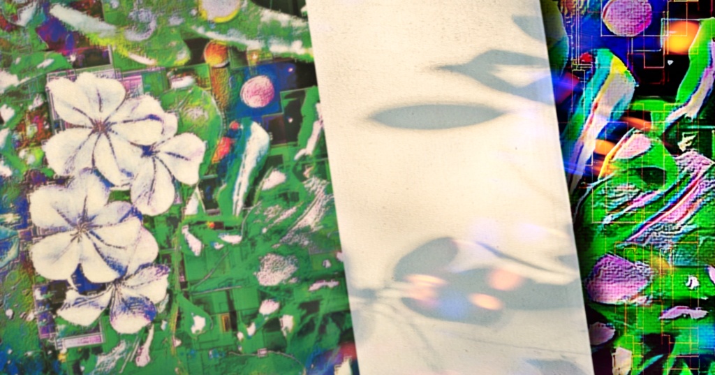 a-732 華 冬夜空 見上げると花達 Glossy.  Flowers when looking up at the winter night トートバッグ ☆応援企画商品☆