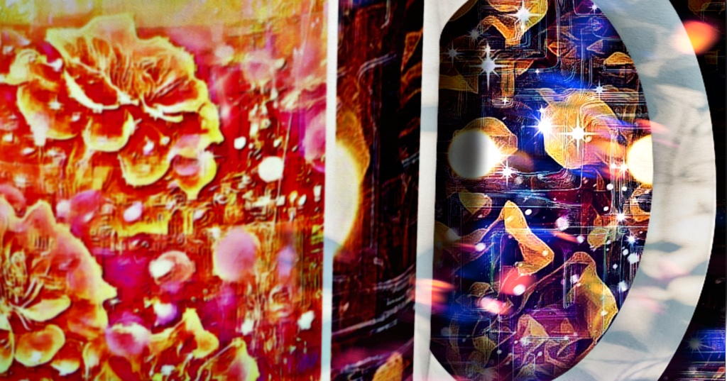 a-734 華 桃源郷に咲くの金色の花 Glossy. Golden flowers blooming in xanadu マグカップ ☆応援企画商品☆