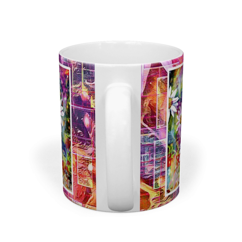 a-753 哀 曖昧な背景でも懸命に咲く花よ Sorrow. It's a flower that blooms hard even in an ambiguous backgroundでマグカップ ☆応援企画商品☆