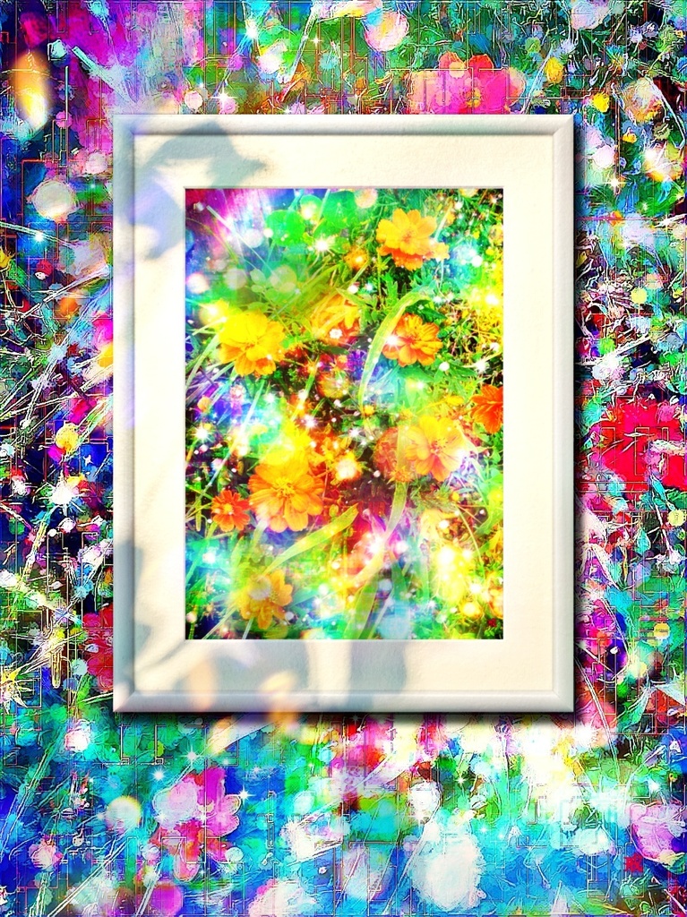 a-783 陽 妖精の遊ぶ庭 Be bright. Fairy play gardenでプリモアート(複製画) ☆応援企画商品☆