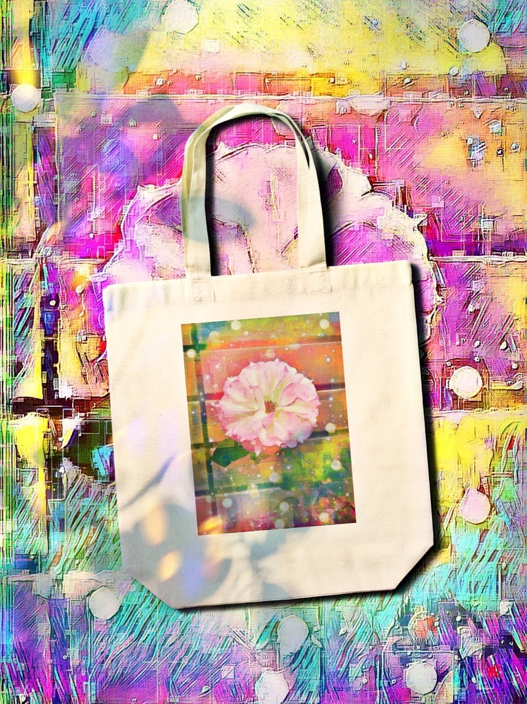 a-785 艶 生まれ出 咲くという光 gloss. The light of being born and bloomingでトートバッグ ☆応援企画商品☆