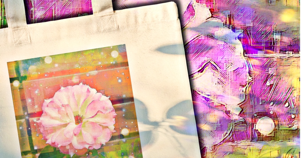 a-785 艶 生まれ出 咲くという光 gloss.  The light of being born and bloomingでトートバッグ ☆応援企画商品☆