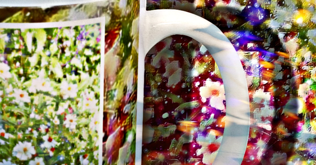 a-787 導 花と光粉 Guidance.  Flowers and sparkleでマグカップ ☆応援企画商品☆