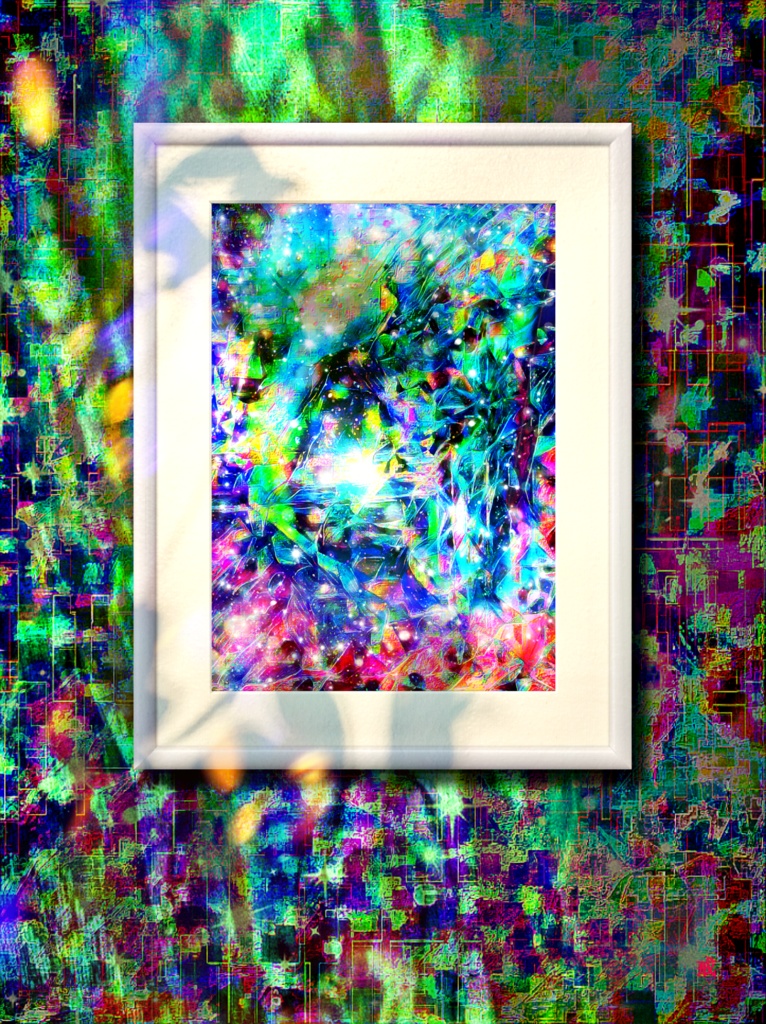 a-788 淑 碧洞窟で光るもの Blue lady. Things that shine in the blue caveでプリモアート(複製画) ☆応援企画商品☆