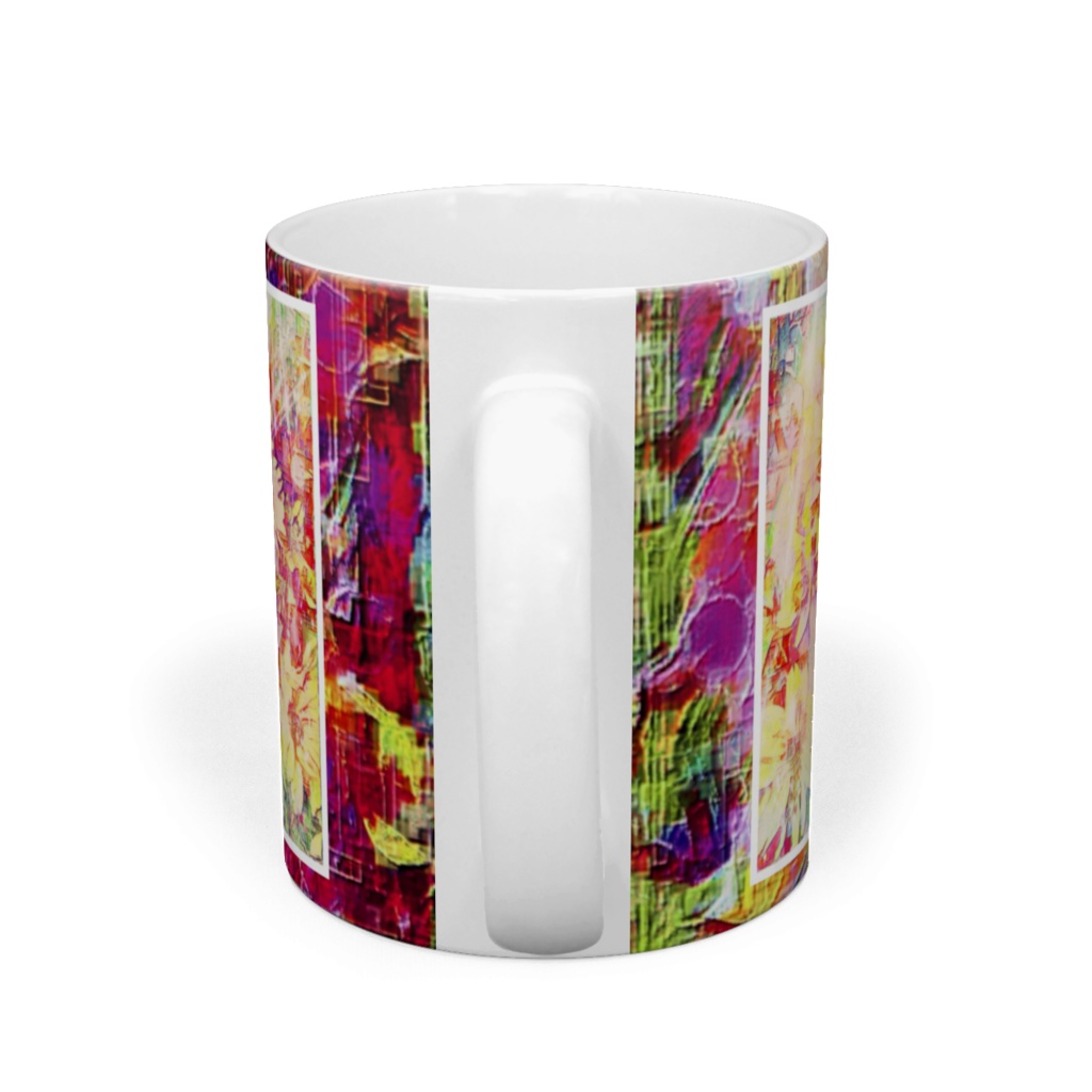 a-792 花と虹 陽炎 Flowers and rainbows. heat hazeでマグカップ ☆応援企画商品☆