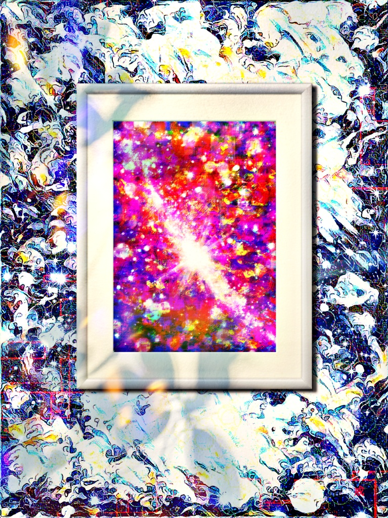 a-802 光 出物 時空の裂け目 The light. Appearance. Space-time rifts offでプリモアート(複製画) ☆応援企画商品☆