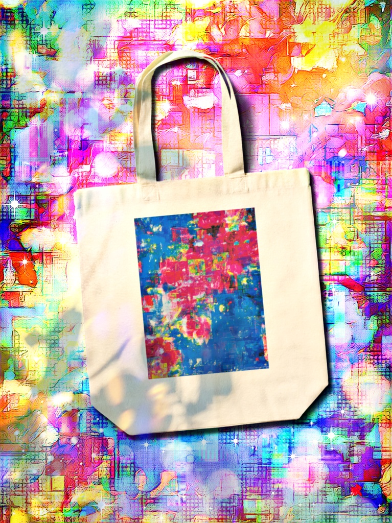 a-804 華 デジタルピンクに浮かぶ花 Glossy. Flowers floating in digital pinkでトートバッグ ☆応援企画商品☆