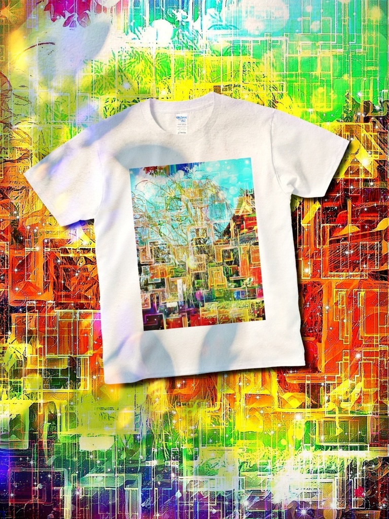 a-817 参拝 時空融逢 Worship. Space-time fusion. AcceptanceでTシャツ ☆応援企画商品☆