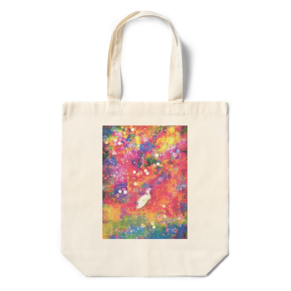 a-818 像 白い水鳥 virtual image. White waterfowlでトートバッグ ☆応援企画商品☆