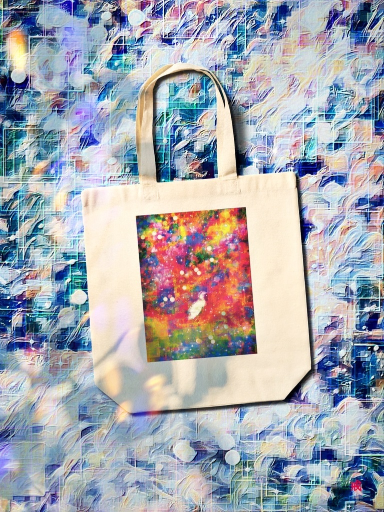 a-818 像 白い水鳥 virtual image. White waterfowlでトートバッグ ☆応援企画商品☆