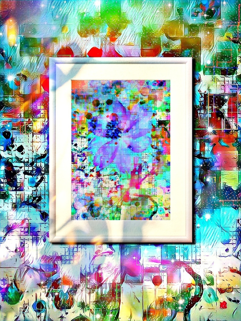 a-820 妖艶 滲む水中花 Bewitching. Blurred underwater flowersでプリモアート(複製画) ☆応援企画商品☆