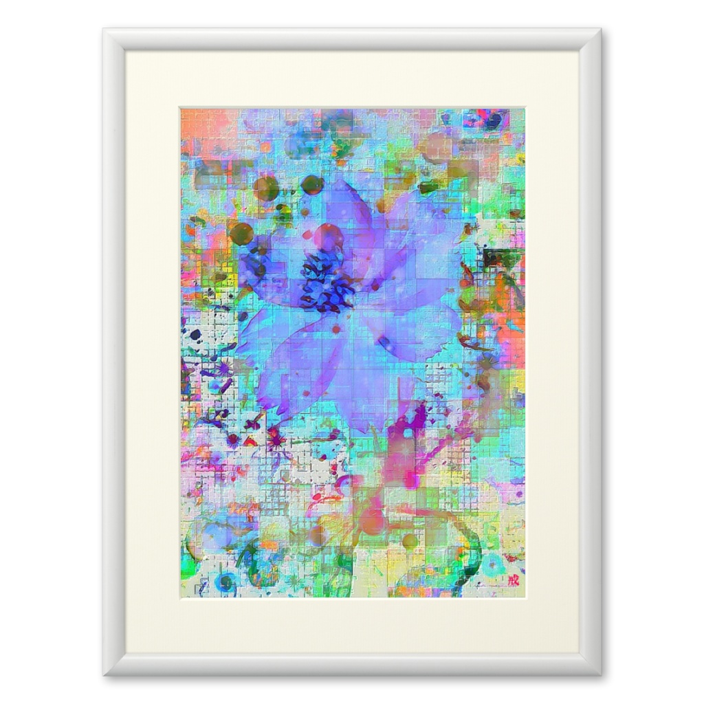 a-820 妖艶 滲む水中花 Bewitching. Blurred underwater flowersでプリモアート(複製画) ☆応援企画商品☆