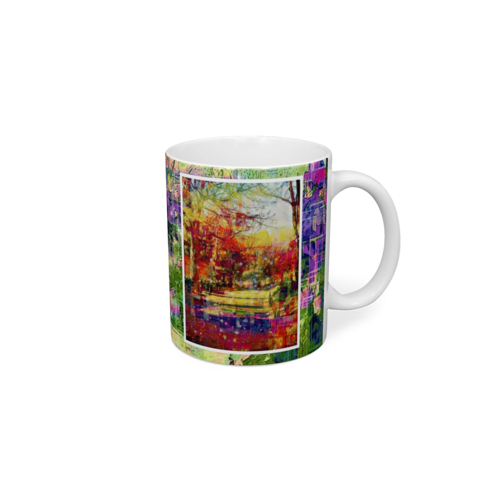 a-823 帰路 冬の公園 Return trip. Winter parkでマグカップ ☆応援企画商品☆