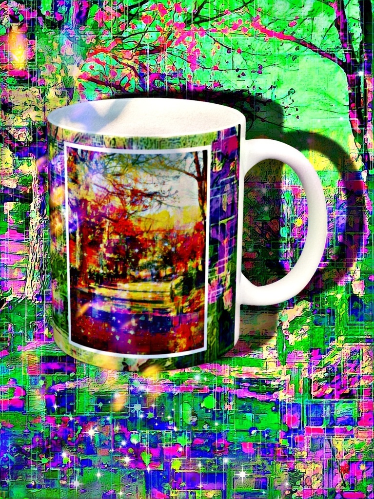 a-823 帰路 冬の公園 Return trip. Winter parkでマグカップ ☆応援企画商品☆