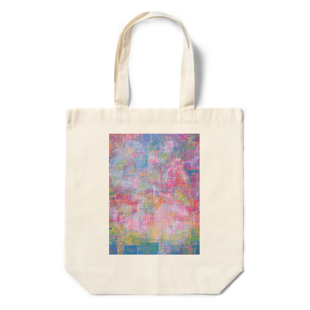 a-826 優 海岸の夕景に浮かぶ朧気な花 Kindness. Flowers floating in the evening sunset coastでトートバッグ ☆応援企画商品☆