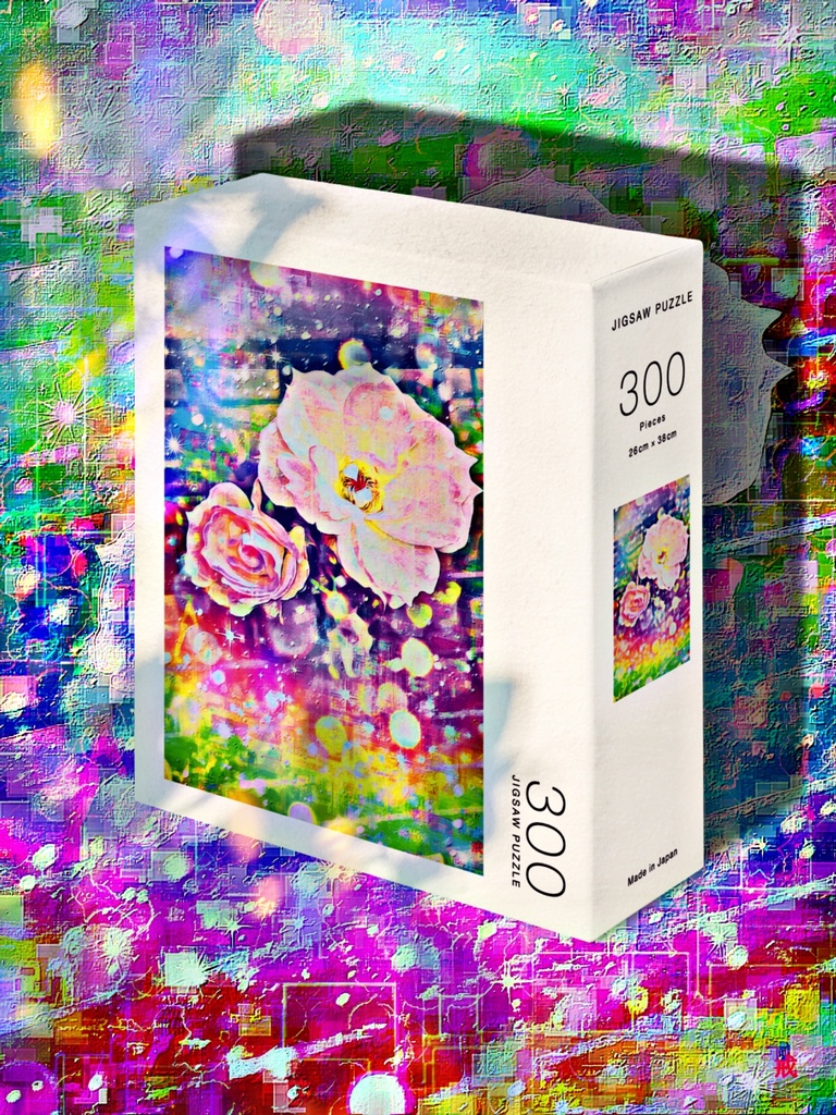 a-837 花と虹 薔薇 位相の幻影 Flowers and rainbows. Rose. Phase illusionでパズル ☆応援企画商品☆