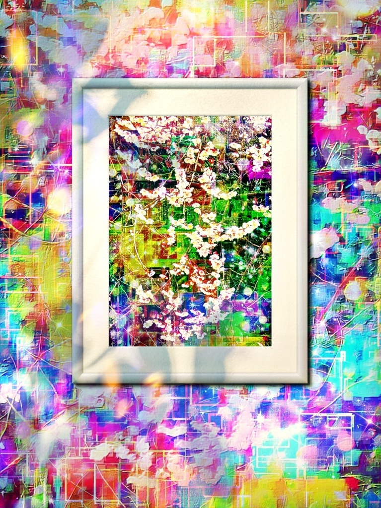 a-839 迎春 桜桜2022 Happy New Year Sakura Sakura 2022でプリモアート(複製画) ☆応援企画商品☆