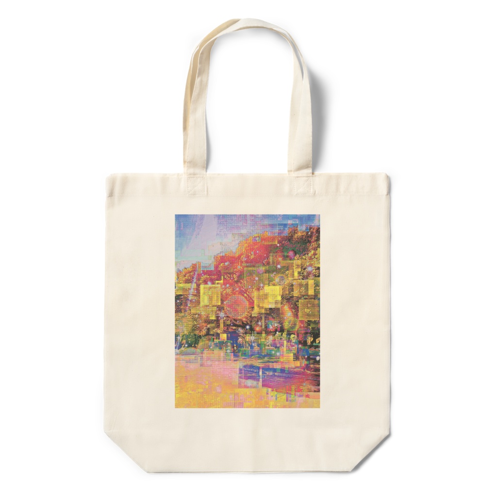 a-841 公園 遊光 Park playing lightでトートバッグ ☆応援企画商品☆