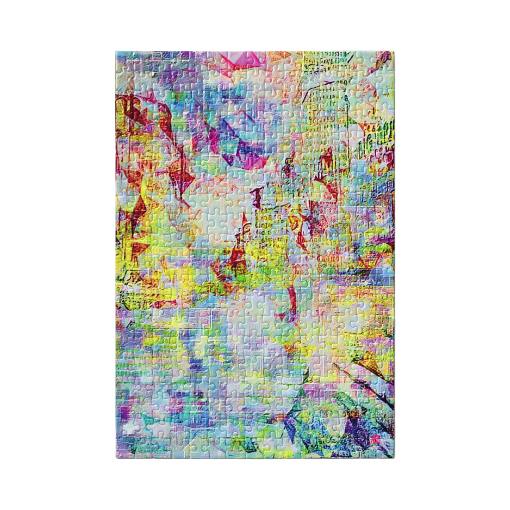 a-842 望 星空に包まれる電脳渓谷 hope. Cyber valley surrounded by the starry skyでパズル ☆応援企画商品☆