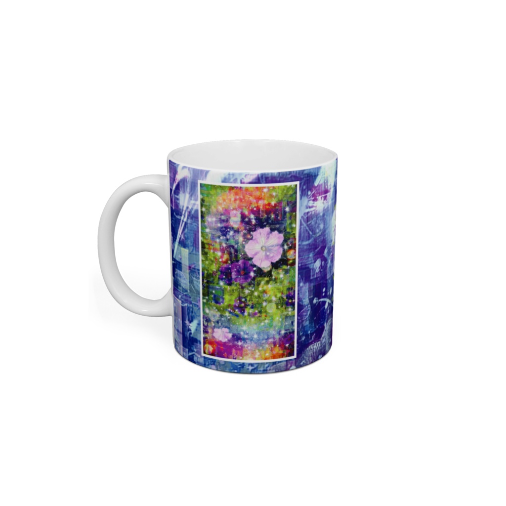 a-843 花と虹 野花 Flowers and rainbows. Wildflowersでマグカップ ☆応援企画商品☆