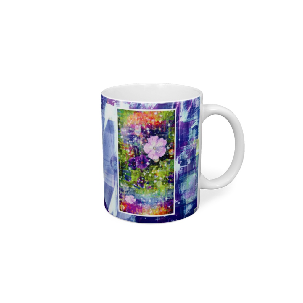 a-843 花と虹 野花 Flowers and rainbows. Wildflowersでマグカップ ☆応援企画商品☆