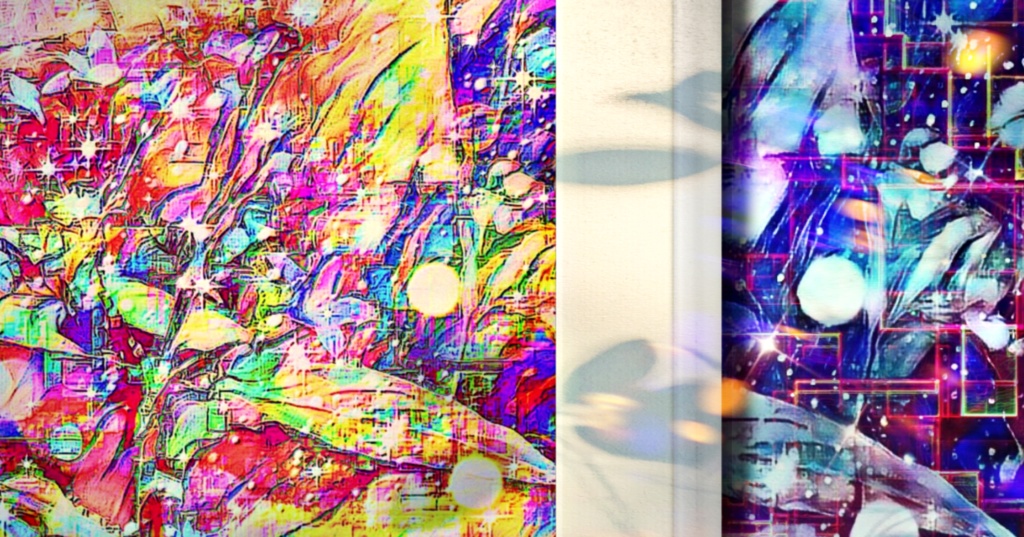 a-844 艶 刻まれた虹の光 gloss.  Carved rainbow lightでプリモアート(複製画) ☆応援企画商品☆