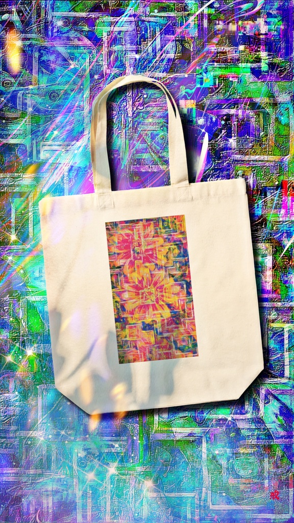 a-847 恵 太陽神の花 Grace. Flower of the sun godでトートバッグ ☆応援企画商品☆