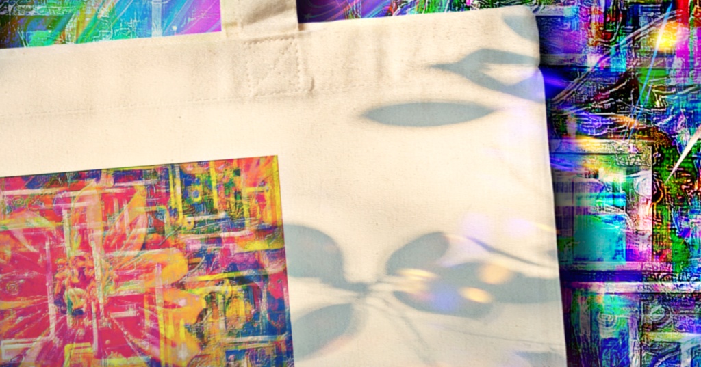 a-847 恵 太陽神の花 Grace.  Flower of the sun godでトートバッグ ☆応援企画商品☆