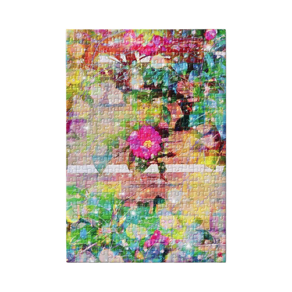 a-848 祝 新春寒椿 Celebration New Year cold camelliaでパズル ☆応援企画商品☆