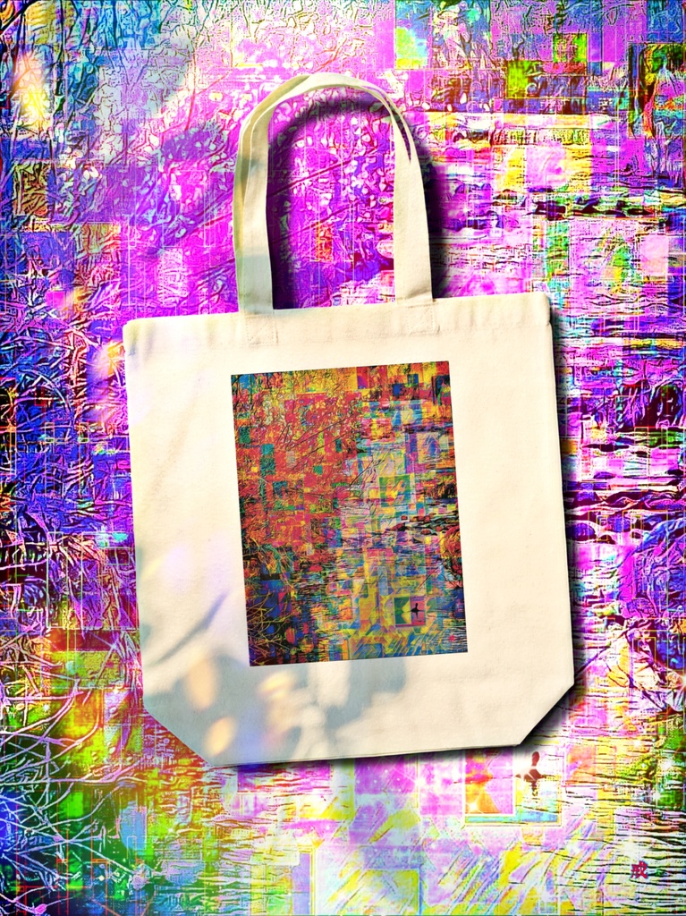 a-862 仙 川面の鴨と桜 Hermit. Wild Duck and cherry blossoms on the riverでトートバッグ ☆応援企画商品☆