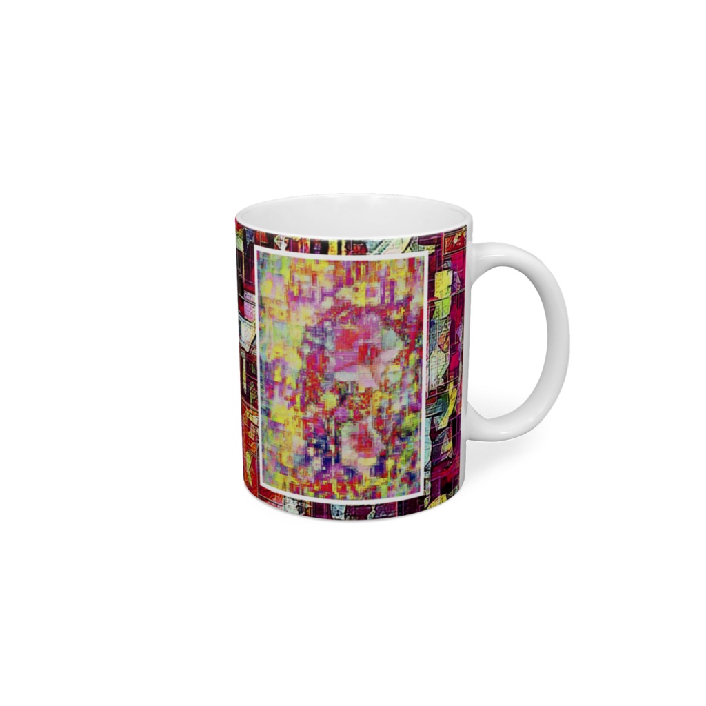 a-879 花 滲む虹 Flower bleeding rainbowでマグカップ ☆応援企画商品☆