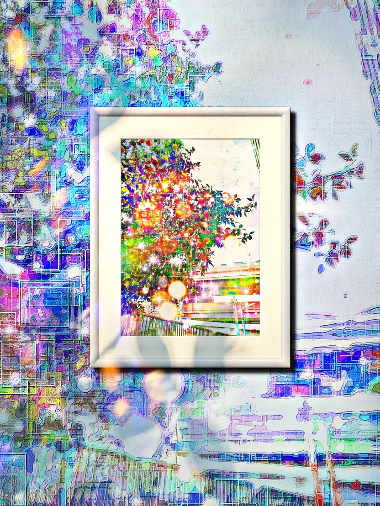 a-880 早春 都会の実り Early spring urban fruitで、プリモアート(複製画) ☆応援企画商品☆