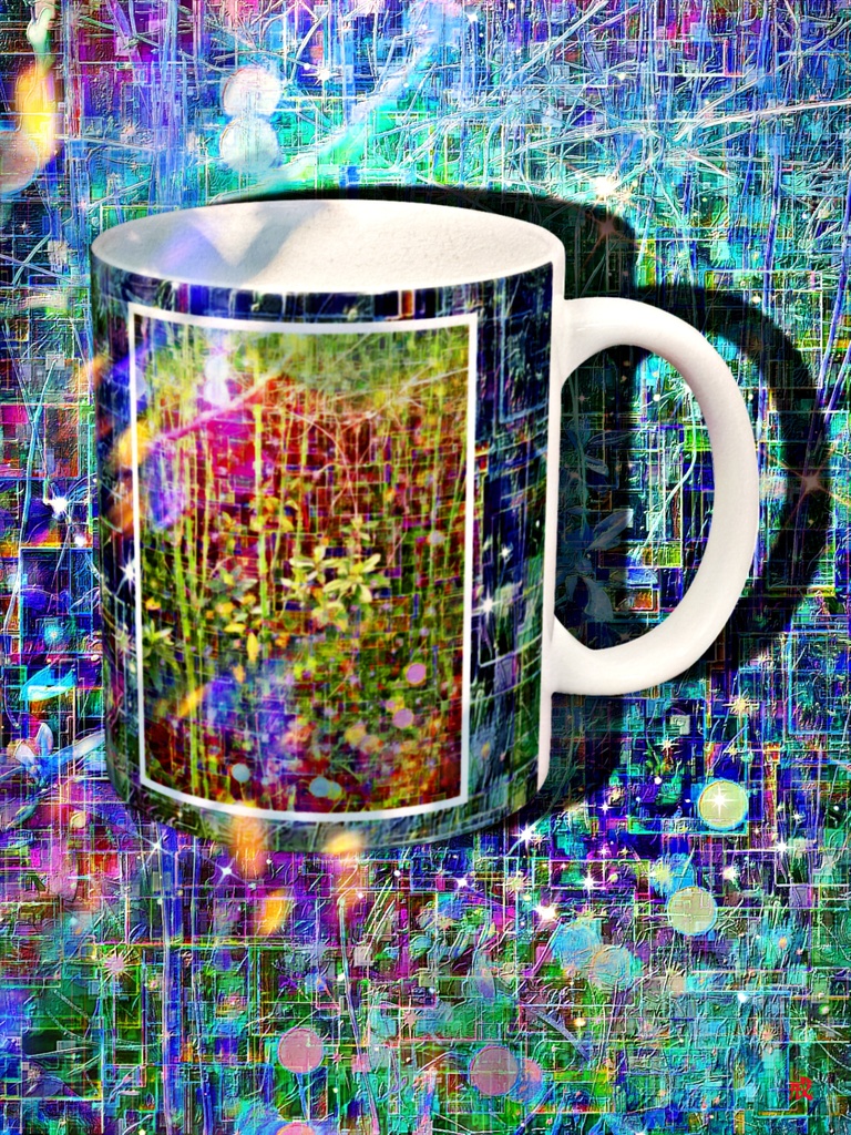 a-884 休憩 薮 光来 Break. Roadside bush. Light thatでマグカップ ☆応援企画商品☆