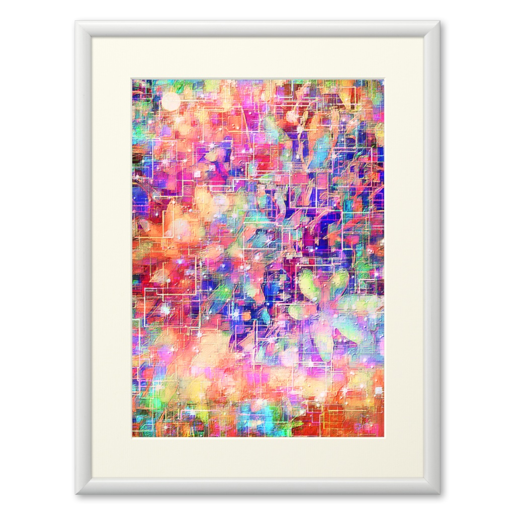 a-885 宙 花 空間 Sky flower spaceでプリモアート(複製画) ☆応援企画商品☆