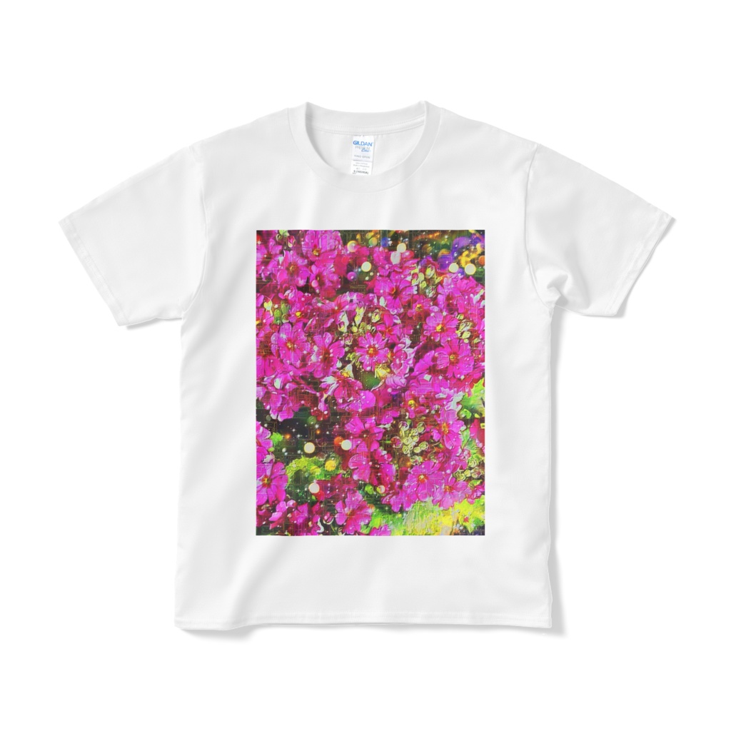 a-886 華 花よ 花 Glossy. Oh Flowers... flowerでTシャツ ☆応援企画商品☆