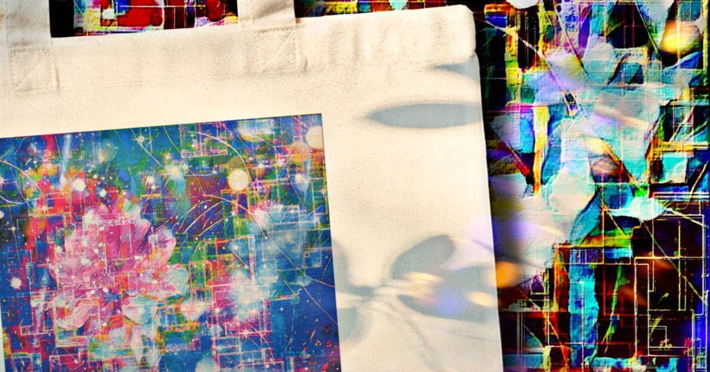 a-887 幸 花の星雲 Fortunately.  Flower nebulaでトートバッグ ☆応援企画商品☆