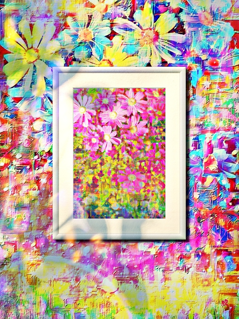 a-890 花 光と影 Flowers. Light and shadowでプリモアート(複製画) ☆応援企画商品☆