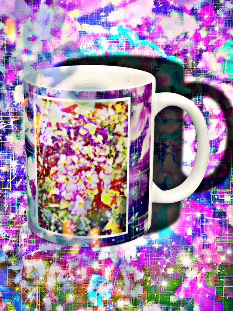 a-894 楽 春の庭 Pleasant. Spring gardenでマグカップ ☆応援企画商品☆