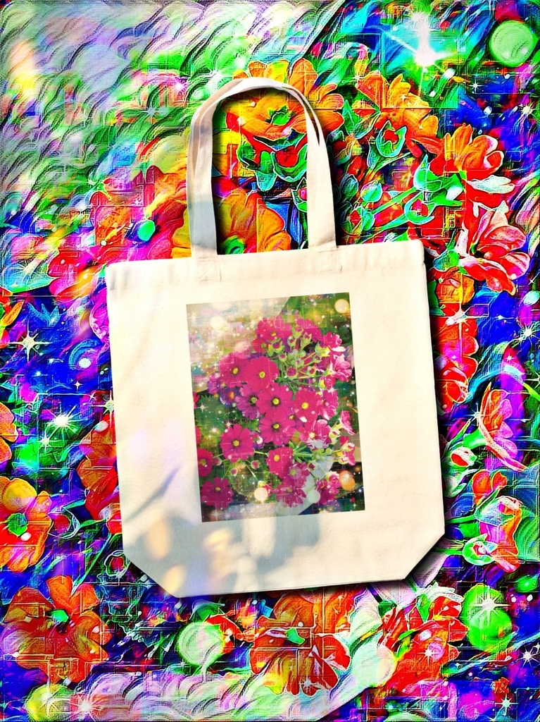 a-902 華 双極の事象 flower. Bipolar eventでトートバッグ☆応援企画商品☆