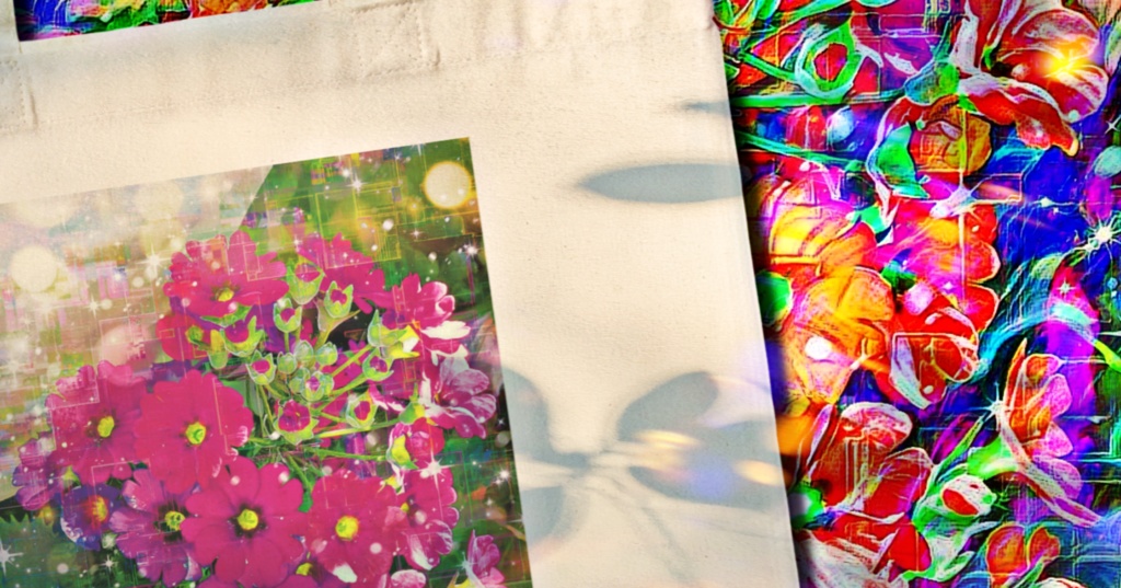 a-902 華 双極の事象 flower.  Bipolar eventでトートバッグ☆応援企画商品☆